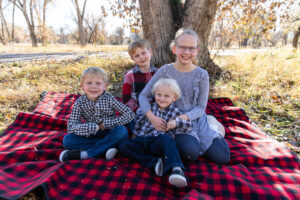 Littleton family photographer mini holiday photo session Santa Claus vintage truck Christmas Chatfield State park Colorado photography