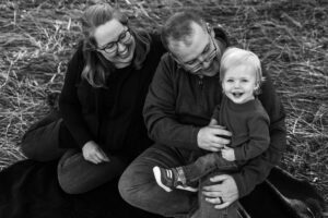 Littleton family photographer Hildebrand Ranch fall Colorado sunset photography baby boy mother father son foothills leaves