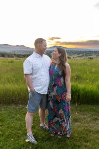 Littleton family photographer mini photo session sunset Colorado foothills