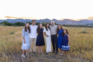Littleton family photographer mini session kids parents Colorado foothills brother sister mother father