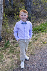 Littleton family photographer Writer's Vista park mother father son Colorado photography bridge lake foothills