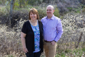 Littleton family photographer Writer's Vista park mother father son Colorado photography bridge lake foothills