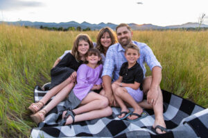 Littleton family photographer mini session Colorado foothills sunset kids photography