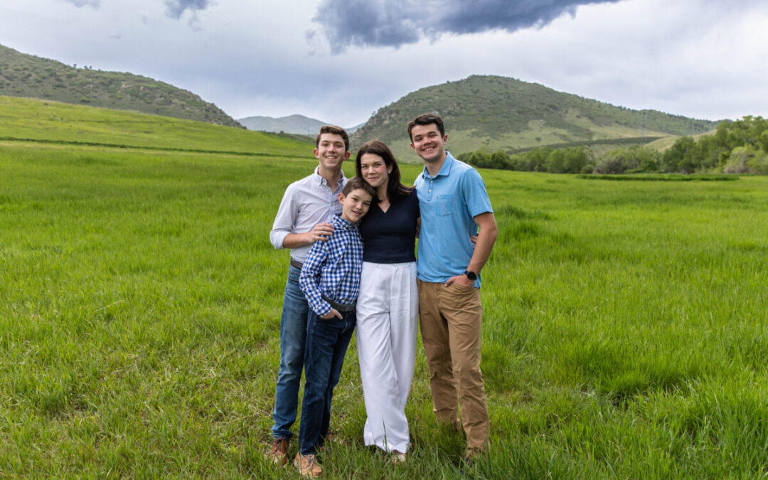 A mother and sons family photo session at Hildebrand Ranch