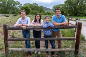 Littleton family photographer sons Mother's Day mother mom boys Hildebrand Ranch photo session Colorado foothills spring photography