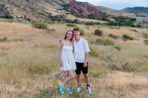Littleton family and high school senior photographer Morrison Colorado photography CU buffs college bound church Platt Park boy Heritage teenager drums red rocks siblings