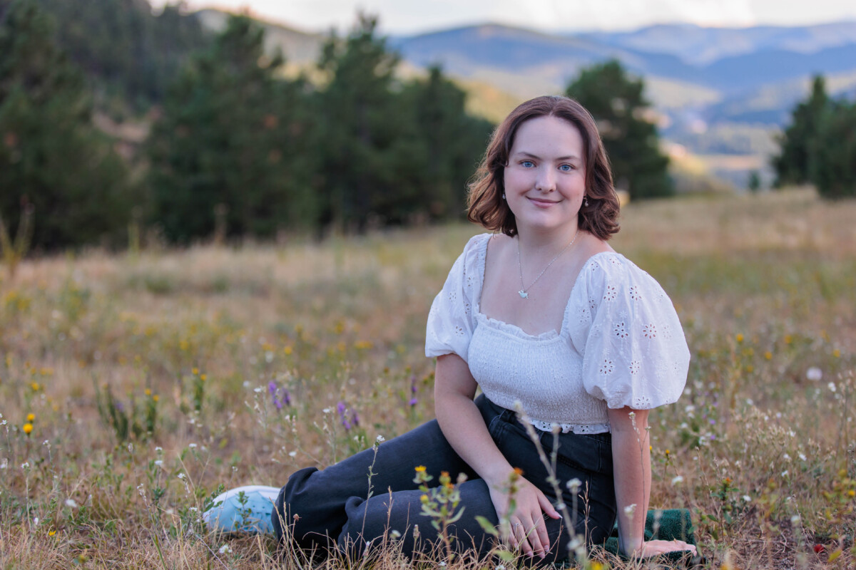 Littleton high school senior photographer Mt. Falcon South Valley park Colorado sunset red rocks Front Range Christian teenager photography theater