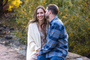Littleton family photographer Morrison park bridge toddler boy mother father son fall dog brother Colorado photography married couple