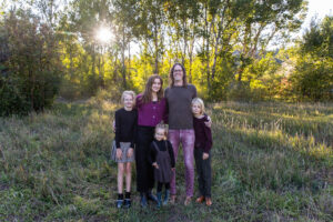 Littleton family photographer Lair O' the Bear fall leaves Colorado sunset photography kids siblings brother sisters mother father son daughters