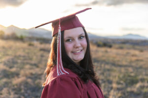 Littleton senior photographer cap and gown mini session graduate graduation Chatfield Senior High School Colorado foothills karate cheerleader class of 2025 photography