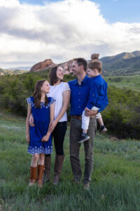 Littleton family photographer South Valley Open Space park red rocks kids mother father son daughter photography summer light Colorado