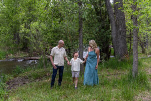 Littleton family photographer Colorado mother father son birthday photography foothills river Bear Creek state park little boy