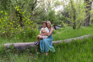 Littleton family photographer Colorado mother father son birthday photography foothills river Bear Creek state park little boy