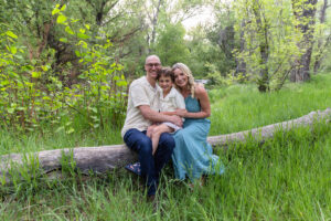Littleton family photographer Colorado mother father son birthday photography foothills river Bear Creek state park little boy