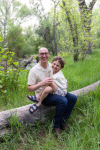 Littleton family photographer Colorado mother father son birthday photography foothills river Bear Creek state park little boy