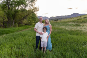 Littleton family photographer Colorado mother father son birthday photography foothills river Bear Creek state park little boy