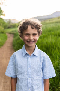Littleton family photographer Colorado mother father son birthday photography foothills river Bear Creek state park little boy
