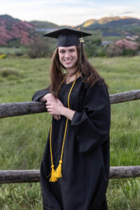Littleton high school senior photographer Arapahoe student teenager Mt. Falcon Colorado Red Rocks graduate graduation mini session college bound photography foothills