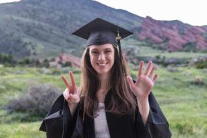 Littleton high school senior photographer Arapahoe student teenager Mt. Falcon Colorado Red Rocks graduate graduation mini session college bound photography foothills