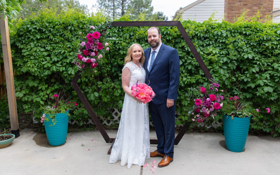 Kevin & Leah’s backyard wedding by Littleton photographer