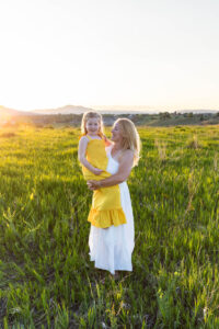 Littleton family photographer mini photo session photography Colorado mother daughter sunset golden hour fun sweet silly connection