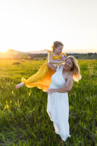 Littleton family photographer mini photo session photography Colorado mother daughter sunset golden hour fun sweet silly connection