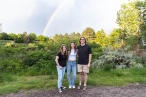 Littleton family photographer Writer's Vista park Colorado summer rainbow kids mother father son daughters bridge photography rain golden hour