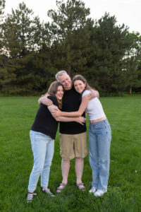 Littleton family photographer Writer's Vista park Colorado summer rainbow kids mother father son daughters bridge photography rain golden hour