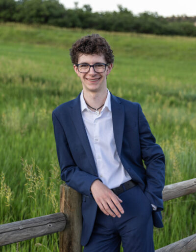 Littleton high school senior photographer Front Range Christian teen boy photography Colorado South Valley red rocks suit tech technology theater kid Class of 2026