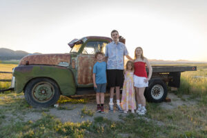 Littleton family photographer extended cousins grandparents Colorado photography sunset private land married marriage siblings