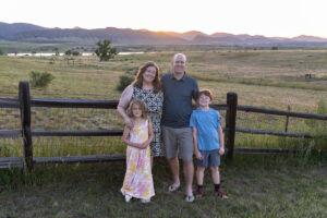 Littleton family photographer extended cousins grandparents Colorado photography sunset private land married marriage siblings