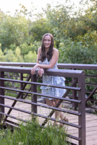 Littleton high school senior photographer Colorado Heritage fence fencer girl Lair O' the Bear sunset water river photography college bound pre-med smart student