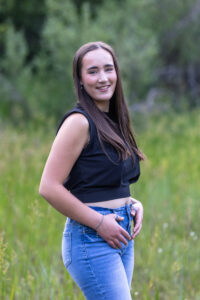 Littleton high school senior photographer Colorado Heritage fence fencer girl Lair O' the Bear sunset water river photography college bound pre-med smart student