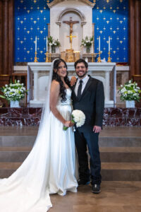 Littleton wedding photographer bride and groom Catholic ceremony Colorado photography flowers Mass married marriage church ceremony Spanish family