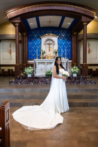 Littleton wedding photographer bride and groom Catholic ceremony Colorado photography flowers Mass married marriage church ceremony Spanish family