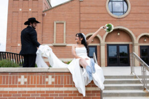 Littleton wedding photographer bride and groom Catholic ceremony Colorado photography flowers Mass married marriage church ceremony Spanish family