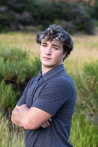 Littleton high school senior photographer Colorado Lair o' the Bear park South Valley photography sunset foothills football player Chatfield student class of 2026 teen teenager boy