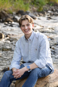 Littleton high school senior photographer Morrison Park Chatfield biker skier photography sunset river water Texas teen teenager boy class of 2026