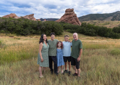Littleton family photographer red rocks Colorado photography kids parents sunset South Valley Ken Caryl