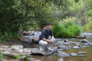 Littleton high school senior photographer Colorado Morrison photography Lair O' the Bear Park nature viola urban river water