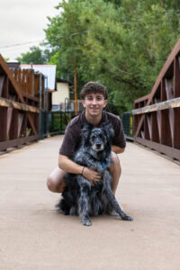 Littleton high school senior photographer Colorado Morrison photography Lair O' the Bear Park nature viola urban bridge dog
