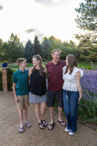 Littleton high school senior photographer Heritage class of 2026 dance dancer ballet pointe shoes family photography house home brother sister siblings Colorado