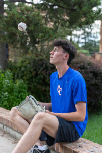 Littleton high school senior photographer photography Colorado Cherry Creek class of 2026 baseball player house home dogs family parents son