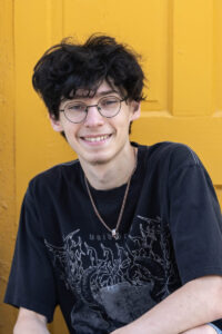 Littleton high school senior photographer Golden Colorado teen teenager photography coding computer art skateboarding urban doorway