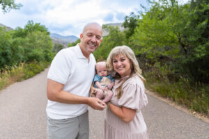 Littleton family photographer Morrison Colorado foothills photography sunset kids grandson grandchild grandparents Utah California Arizona mission trip Mormon mother father children