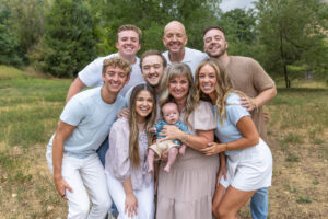 Littleton family photographer Morrison Colorado foothills photography sunset kids grandson grandchild grandparents Utah California Arizona mission trip Mormon mother father children