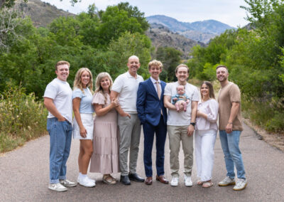 Littleton family photographer Morrison Colorado foothills photography sunset kids grandson grandchild grandparents Utah California Arizona mission trip Mormon mother father children