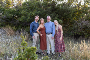 Littleton family photographer South Valley Colorado red rocks photography sunset older children mother father daughter son birthday visit