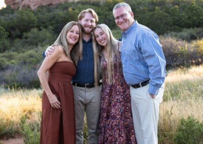 Littleton family photographer South Valley Colorado red rocks photography sunset older children mother father daughter son birthday visit