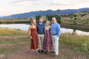 Littleton family photographer South Valley Colorado red rocks photography sunset older children mother father daughter son birthday visit